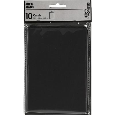 Creativ Company Kaarten zwart 10,5x15cm, 10st.