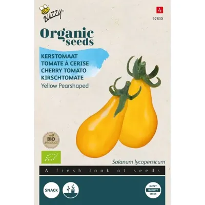 Organic Tomaat Yellow Pearshaped (Bio) zaden Buzzy - Buzzy
