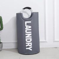 Draagbare waterdichte belemmert vuile kleren grote inklapbaar wassen wasmand tas (donkergrijs) - thumbnail