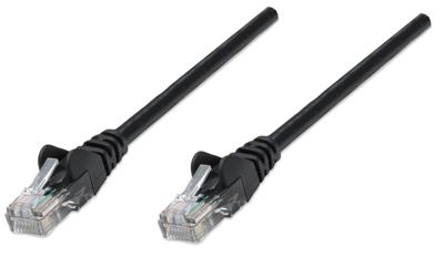 Intellinet 347440 RJ45 Netwerkkabel, patchkabel CAT 5e U/UTP 0.25 m Zwart 1 stuk(s)