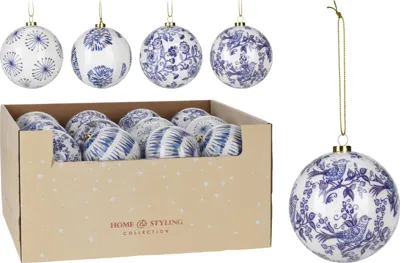 KERSTBAL 10CM DELFT BLUE 4ASS KERSTBAL 10CM DELFT BLUE 4ASS