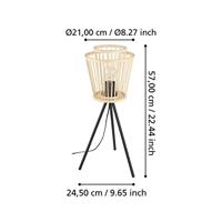 Eglo Houten tafellampHykeham 57cm hoog - 43854 - thumbnail