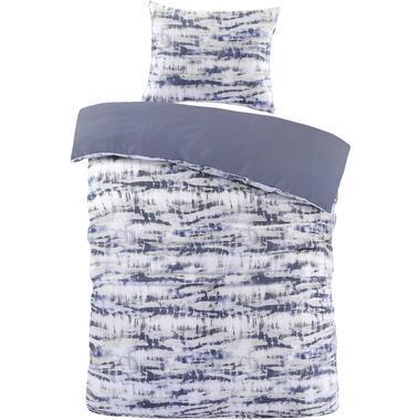 Dekbedovertrek Tarik - wit/blauw - 140x200/220 cm