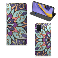 Samsung Galaxy A51 Smart Cover Purple Flower - thumbnail