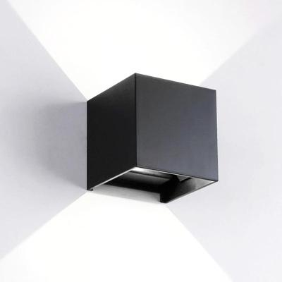 6W dimbaar licht wit zwart aluminium Shell COB LED Wall Light IP65 waterdicht kubieke vorm binnens- en buitenshuis decoratieve licht voor woonkamer