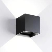 6W dimbaar licht wit zwart aluminium Shell COB LED Wall Light IP65 waterdicht kubieke vorm binnens- en buitenshuis decoratieve licht voor woonkamer - thumbnail
