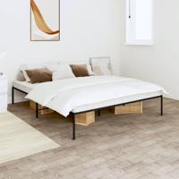 Bedframe metaal zwart 140x200 cm - thumbnail