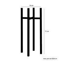 Mica Decorations pothouder Ascot 34x71 cm zwart - thumbnail