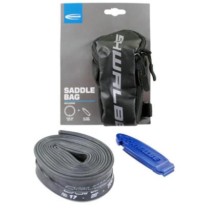 Schwalbe - Tourfiets Zadeltas 28 Inch inclusief Binnenband Nr 17 en 2 Bandenlichters Schwalbe - Tourfiets Zadeltas 28 Inch inclusief Binnenband Nr 17 en 2 Bandenlichters