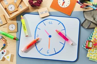 Whiteboardpotlood stabilo markdry 4st neon kleuren