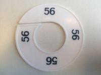 Maatring 9cm wit/zwart 56 - thumbnail