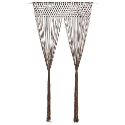 Gordijn macram 140x240 cm katoen taupe Gordijn macram 140x240 cm katoen taupe