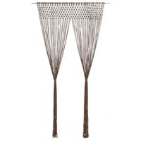 Gordijn macram 140x240 cm katoen taupe - thumbnail