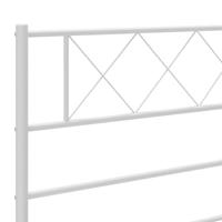 Hoofdbord 200 cm metaal wit - thumbnail