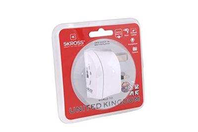 SKROSS | 1.500225-E | World to UK | Universele reisadapter voor het VK - Spanning en vermogen 100V - 700W / 250V - 1750W - Bescherming tegen elektrische schokken