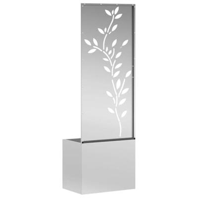 VidaXL Tuin privacy screen bloemen zilver 50 x 32 x 150 cm VidaXL Tuin privacy screen bloemen zilver 50 x 32 x 150 cm
