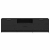 TV-kast met lade Zwart 140 x 35 x 40 cm Bewerkt hout - thumbnail