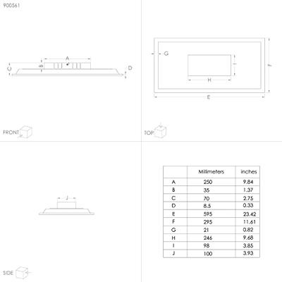 Eglo Moderne plafondlamp Marmorata 30 bij 60 cm 900561