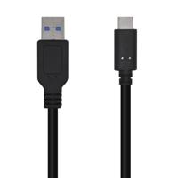 AISENS A107-0450 USB 3.1 Gen2 Kabel 10Gbps 3A Type USB-C/M-A/M, zwart, 1,5 m - thumbnail