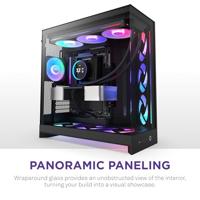 ATX Semi-toren doos NZXT CM-H92FB-R1 Zwart - thumbnail