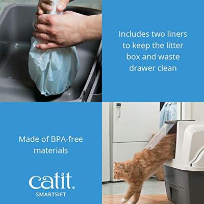 Cat It - SmartSift kattentoilet incl 4 afvalzakken - Antraciet/wit Cat It - SmartSift kattentoilet incl 4 afvalzakken - Antraciet/wit