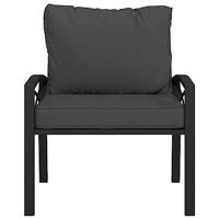 Tuinstoelen met grijze kussens 2 st 68x76x79 cm staal - thumbnail