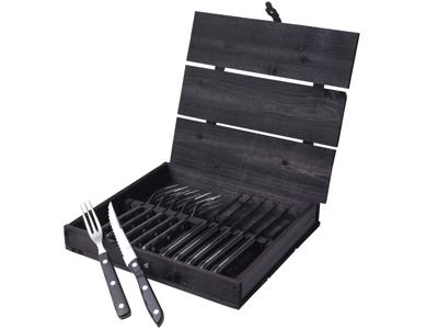 Gense - Old Farmer Classic Steak Cutlery 12 pcs - Black (704792)