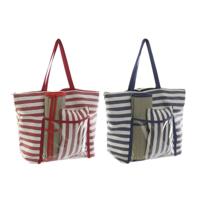 Strandtas DKD Home Decor 55 x 17 x 35 cm Canvas Rood Blauw PVC (2 Stuks) - thumbnail