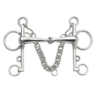 Pelham gebroken RVS grijs maat:13.5