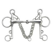 Pelham gebroken RVS grijs maat:13.5 - thumbnail