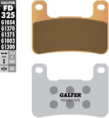 GALFER remblokken "fd325" brake pad fd325 g1375 sint.metal str./sp. GALFER remblokken "fd325" brake pad fd325 g1375 sint.metal str./sp.