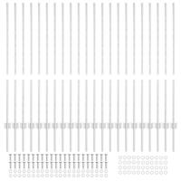 VidaXL Afrasteringspaal 22 pcs zilver 160 cm staal - thumbnail