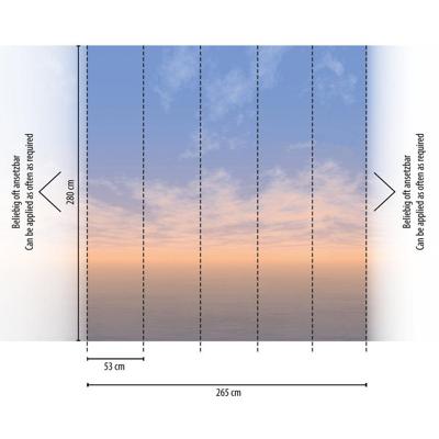 Livingwalls The Wall II - Blauw - Wolken - 392291