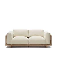 Kave Home - Oaq 3 zitsbank beige 225 cm FSC Mix Credit - thumbnail