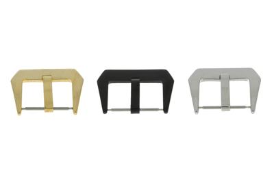 Horlogeband Gesp Doublé / Zwart / Zilver Luxe