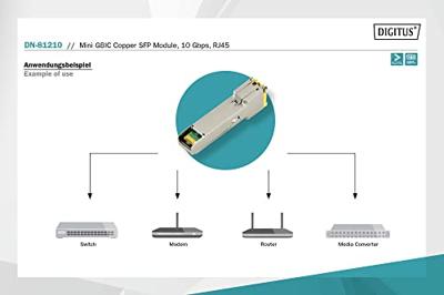 Digitus DN-81210 netwerk transceiver module Koper 10000 Mbit/s SFP