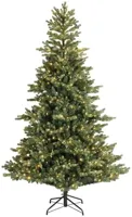Everlands Geneva fir klassiek verlichte kunstkerstboom met groen 225cm, 600 lampjes - thumbnail
