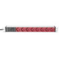 ASSMANN Electronic DN-95410-R 8AC outlet(s) 1U Zwart energiedistributie - thumbnail