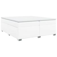 Boxspring met matras kunstleer wit 140x190 cm - thumbnail