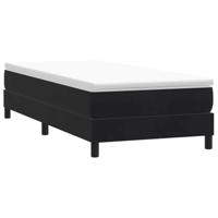 Boxspring met matras fluweel zwart 90x220 cm - thumbnail
