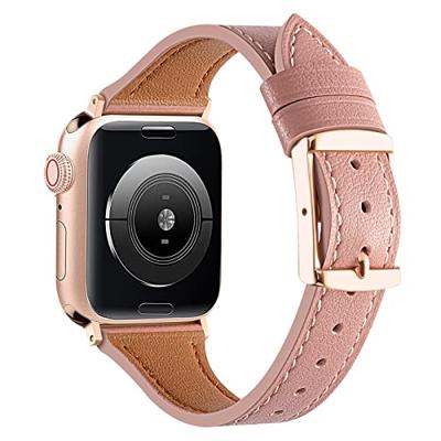 Leren bandje - Oudroze - Geschikt voor Apple Watch 44mm / 45mm / 46mm / 49mm Leren bandje - Oudroze - Geschikt voor Apple Watch 44mm / 45mm / 46mm / 49mm