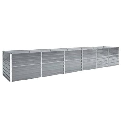 VidaXL Plantenbak verhoogd 480x80x77 cm gegalvaniseerd staal grijs VidaXL Plantenbak verhoogd 480x80x77 cm gegalvaniseerd staal grijs