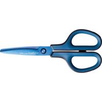 Plus FitCut Curve PREMIUM schaar, 17,5 cm, titanium bladen, blauw, op blister - thumbnail