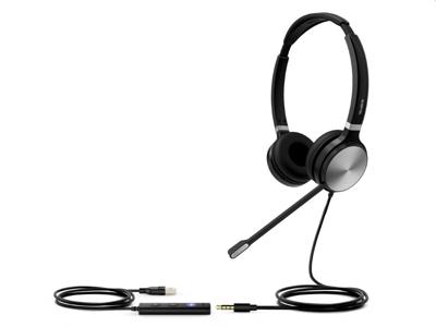 Hoofdtelefoon met microfoon Yealink YHS36-DUAL Zwart/Zilverkleurig