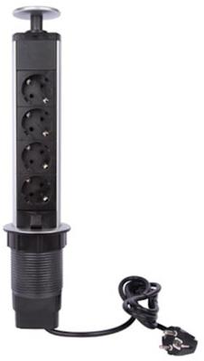 4-Voudige pop-up stekkerdoos Perel EBP04LN-G