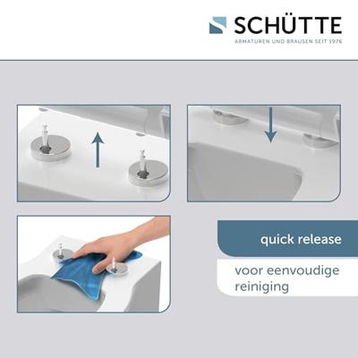 Schütte WC zitting duroplast FAMILY WHITE met soft-close-mechanisme en snelsluiting - thumbnail