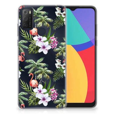 Alcatel 1S (2021) | TPU Hoesje | Flamingo Palms