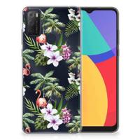 Alcatel 1S (2021) | TPU Hoesje | Flamingo Palms - thumbnail