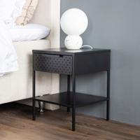 Nohr Nachtkastje 'Teesha' 40 x 40cm, kleur Zwart - thumbnail