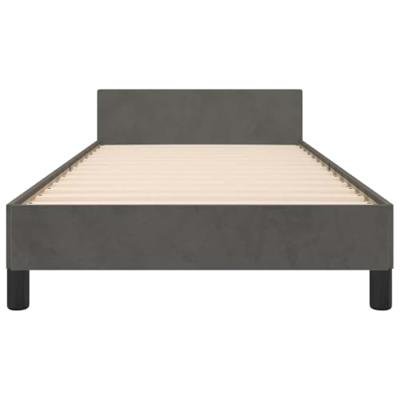 Bedframe zonder matras 80x200 cm fluweel donkergrijs